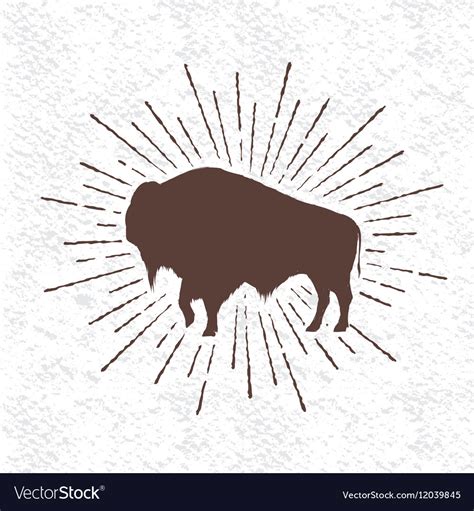 Symbol Buffalo Royalty Free Vector Image Vectorstock