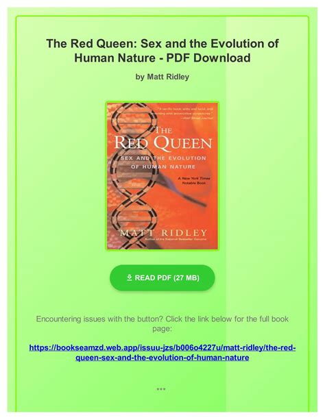 Ebook The Red Queen Sex And The Evolution Of Human Nature By Matt Ridley By Paulinelubowitzsa