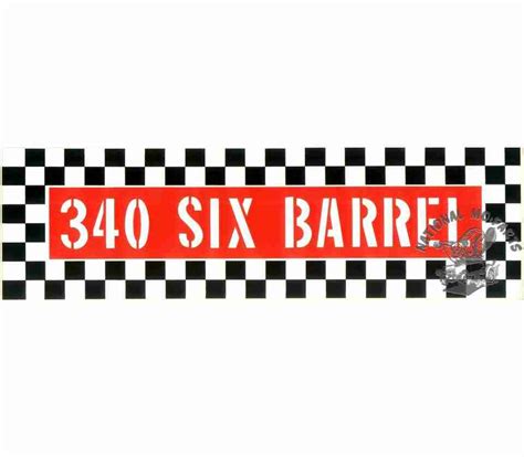 1970 Aar Cuda Air Cleaner Lid 340 6 Barrel” Decal Repro National Mo