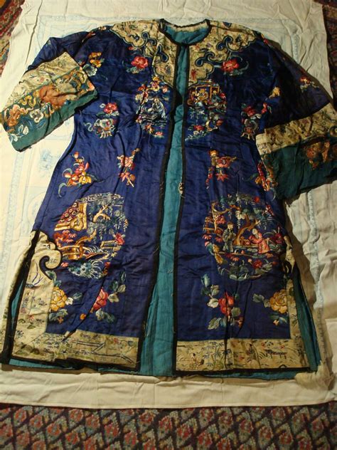 Antique Embroidered Chinese Silk Gown Ca Collectors Weekly