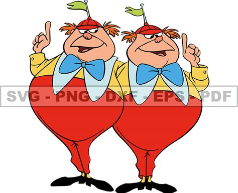 Tweedle Dee And Tweedle Dum Svg Wonderland Svg Png Clip A Inspire