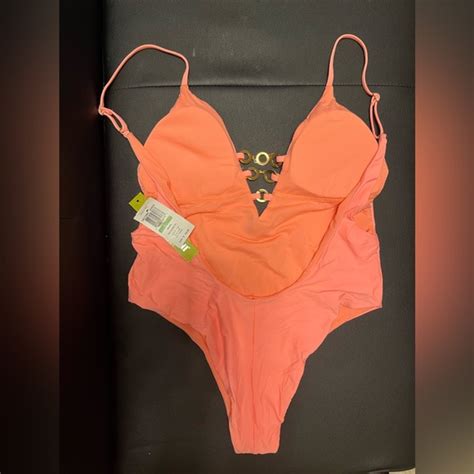 Gianni Bini Swim Gianni Bini Guava Plunge One Piece Poshmark