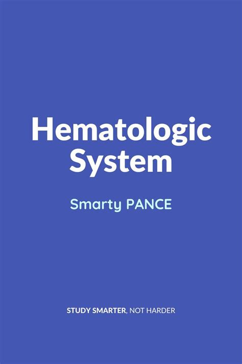 PANCE PANRE Hematologic System Content Blueprint Study Guide Study