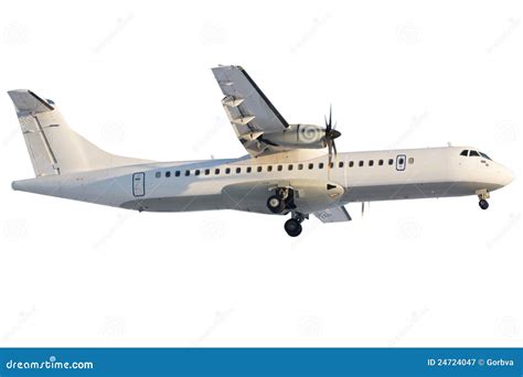 ATR-72 Regional Airplane At Landing Royalty Free Stock Photography ...