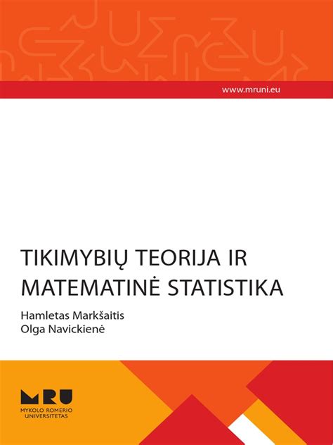 Tikimybių Teorija Ir Matematinė Statistika Pdf