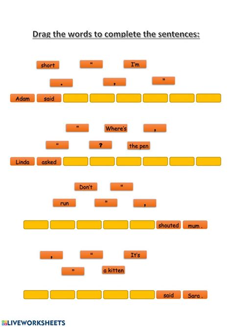 Speech Marks Worksheet For Grade 3 Students