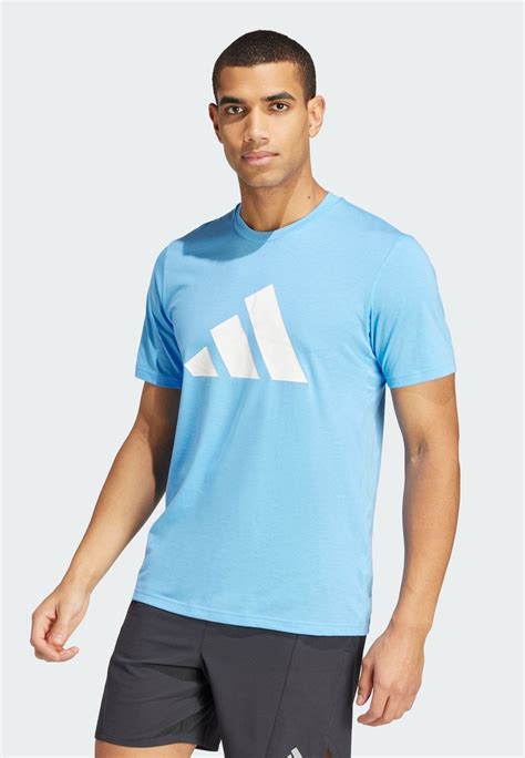 Adidas Performance Logo Sport T Shirt Blue Burst Whiteblau Zalandoat