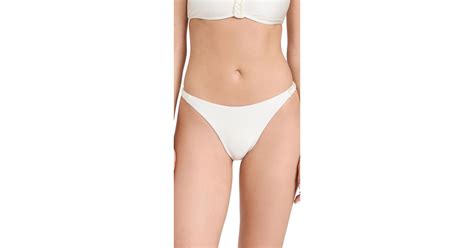 PATBO Jersey Sands Braided String Bikini Bottoms In White Lyst