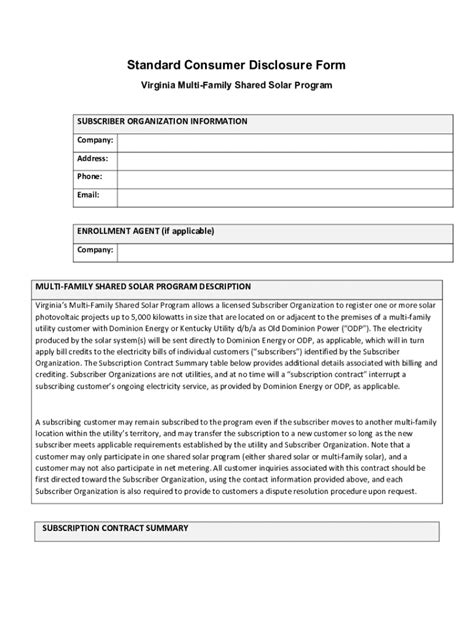 Fillable Online Pur Consumer Disclosure Form Fax Email Print