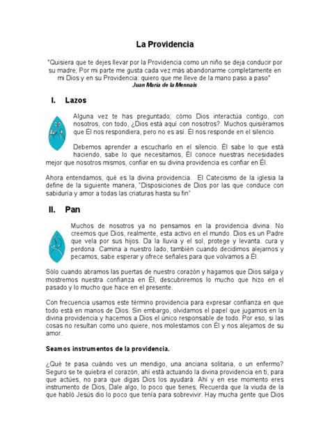 Providencia de Dios | Descargar gratis PDF | Amor | Dios