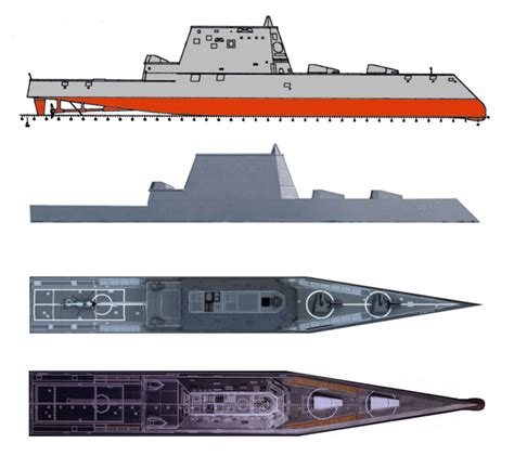 Zumwalt class Destroyer USS Zumwalt DDG 1000 USS Michael Monsoor DDG ...