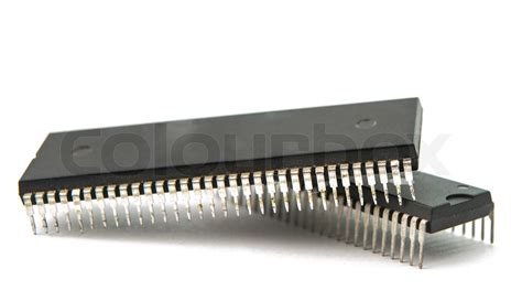 electronic chips isolated | Stock image | Colourbox