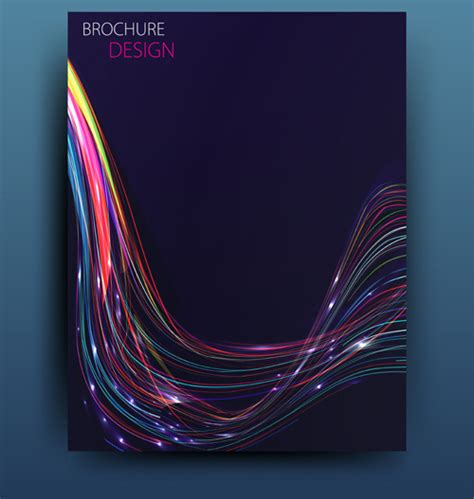 Colored Abstract Brochure Cover Template Vector Vectors Graphic Art