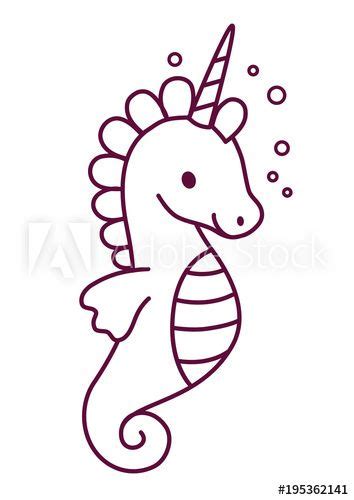 Cute Unicorn Simple Cartoon Coloring Page Vector Illustration Simple