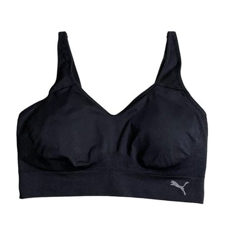 Puma Intimates And Sleepwear Puma Womens Black Seamless Performance Wear Sports Bra Poshmark