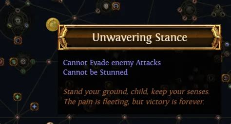 PoE Unwavering Stance — Path of Exile