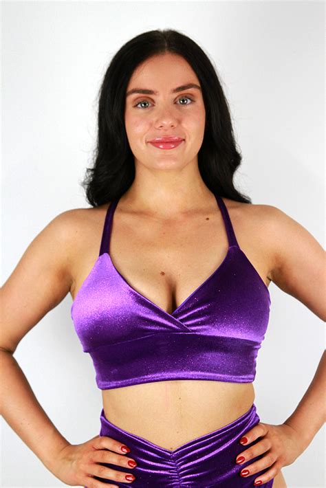 Velveteratti Bikini Bra Glitter Purple Rarr Designs