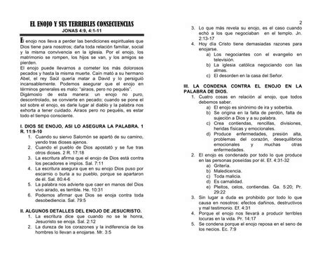 PDF SERMON EL ENOJO Y SUS TERRIBLES CONSECUENCIAS EL ENOJO Y SUS