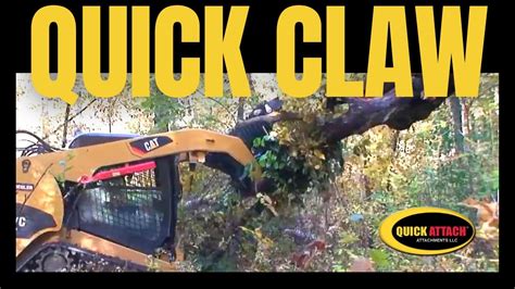 Skid Steer Quick Claw Industrial Grapple By Quick Attach In Action In