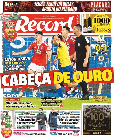 Capa Jornal Record Outubro Capasjornais Pt