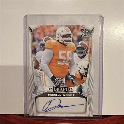 Leaf Draft Autographs Ba Dw Darnell Wright Au Rc For Sale