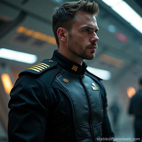 Epic Sci Fi Male Captain Stable Diffusion Online
