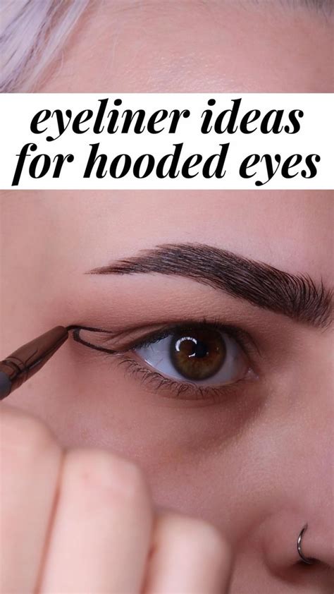 eyeliner ideas for hooded eyes tutorial || @peachushi | Eye makeup ...