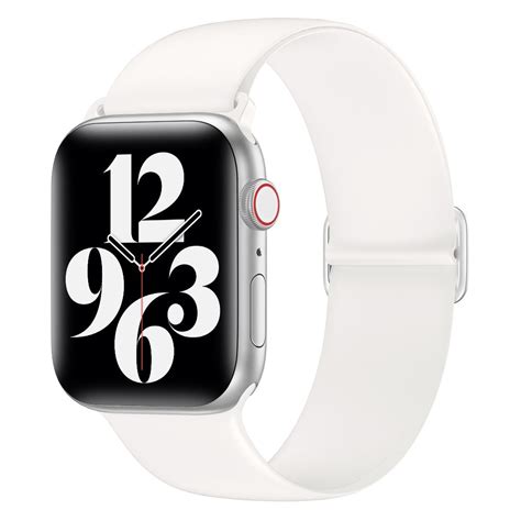 Kj P Apple Watch Mm Elastisk Reim Silikon Hvit Online