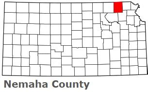 Nemaha County on the satellite map of Kansas 2024. Actual satellite ...