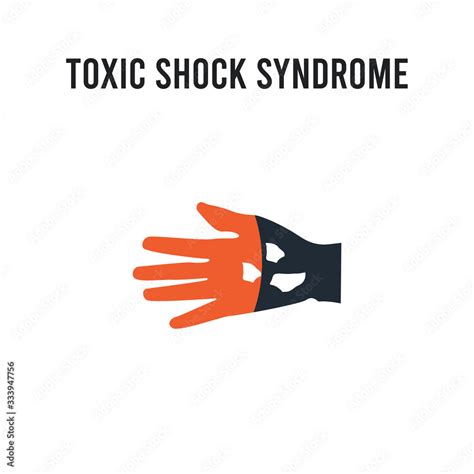 Toxic Shock Syndrome Vector Icon On White Background Red And Black