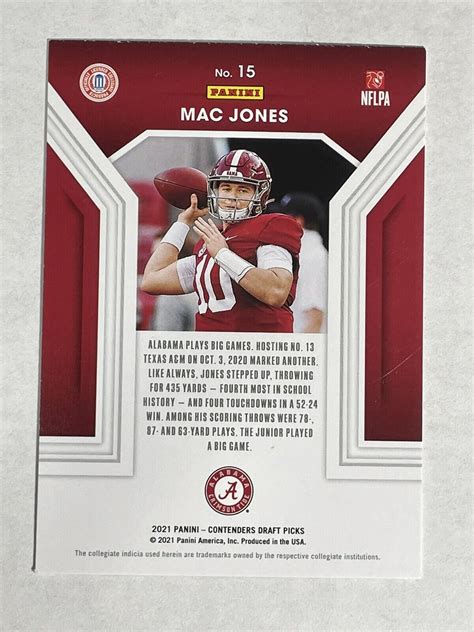 Contenders Draft Picks Playing The Numbers Game Mac Jones Rc