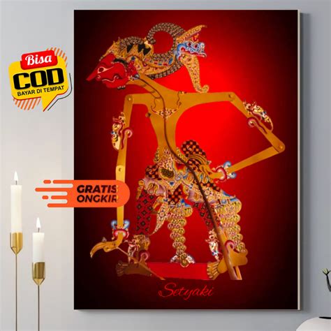 Jual Poster Wayang Kulit Setyaki Untuk Hiasan Dinding Atau Wall Dekor