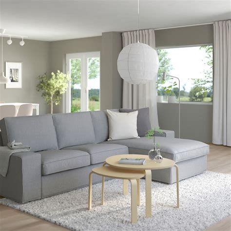 Kivik Sofa Trosed S Lenjivcem Tibbleby Bež Siva Ikea