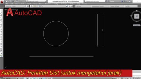 Tutorial Autocad Cara Mengetahui Jarak Di Autocad Menggunakan DIST