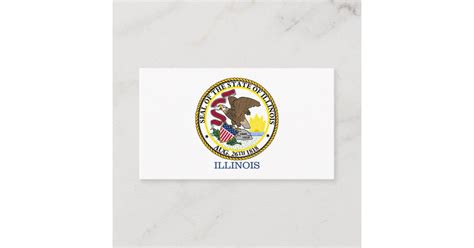 Illinoisan Flag & Seal, Flag of Illinois Business Card | Zazzle