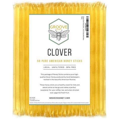 Buy Clover Honey Sticks For Tea Travel And Snacks Premium Grade Pure