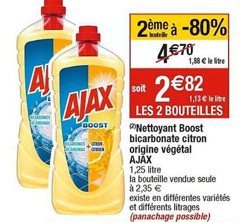 Promo Nettoyant Boost Bicarbonate Citron Origine V G Tal Ajax Chez Cora