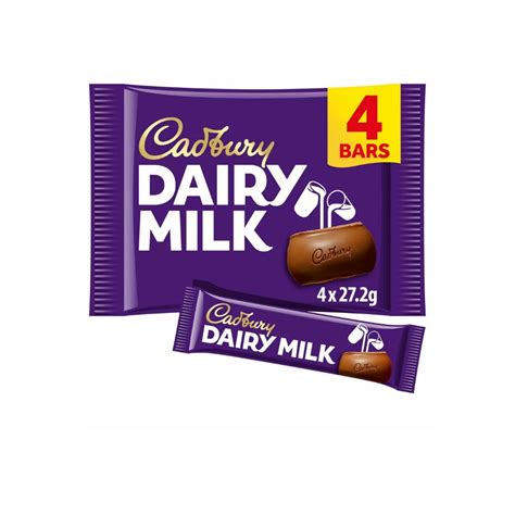 Cadbury Dairy Milk Chocolate Bar 4 Pack 108 8g Retro Sweets Online