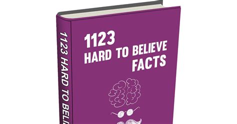 "1123 HARD TO BELIEVE FACTS" BOOK - Raise Your Brain