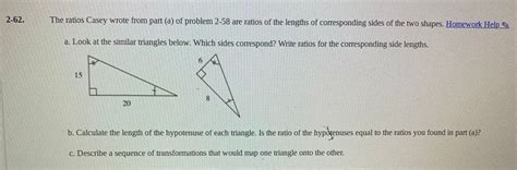 Answered 2 62 The Ratios Casey Wrote From Part… Bartleby