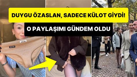 Duygu Özaslan Paris te Düzenlenen Miu Miu Defilesine Sadece Külot