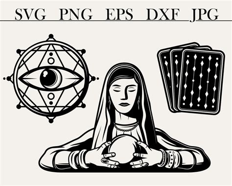 Magic Svg Cut File Tarot Cards Svg Files Silhouette Seer Cut Files ...