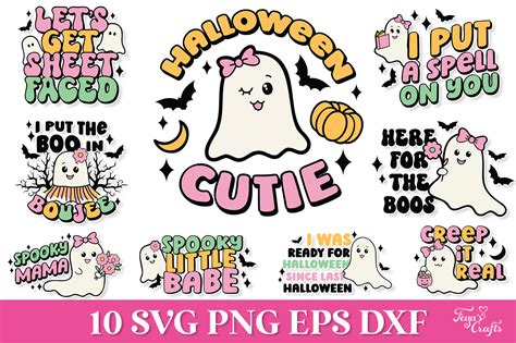 Retro Halloween Svg Quotes Pack Graphic By Anastasia Feya Creative