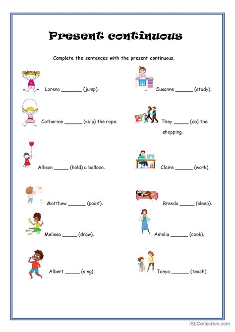 Present Continuous General Gramma English Esl Worksheets Pdf And Doc