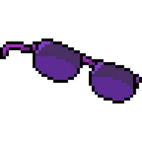 Premium Vector Pixel Art Of Violet Fashion Sunglasses