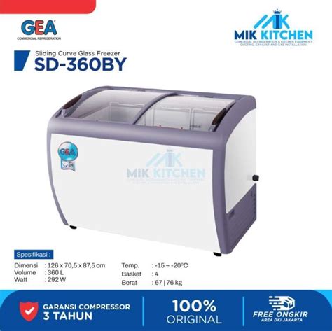 Promo Gea Sliding Curve Glass Freezer Sd 360by Sd 360by Sd360by