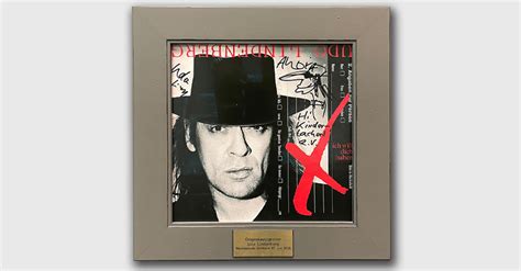 Udo Lindenberg Widmet Seine Gerahmte LP Ich Will Dich Haben