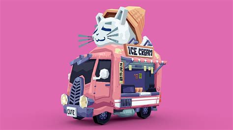 Cute Ice Cream Truck 3d Model By Wacky Wackyblocks [94c50dd