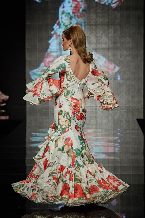 Traje De Flamenca Blanco Estampado Lina Sevilla 1960 Trajes De