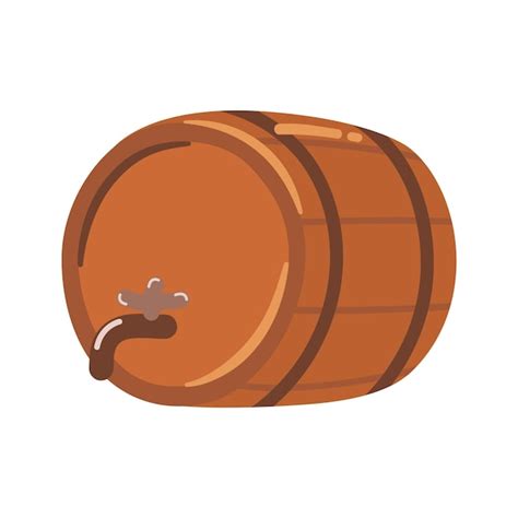 Premium Vector Beer Barrel In Flat Doodle Style For Oktoberfest